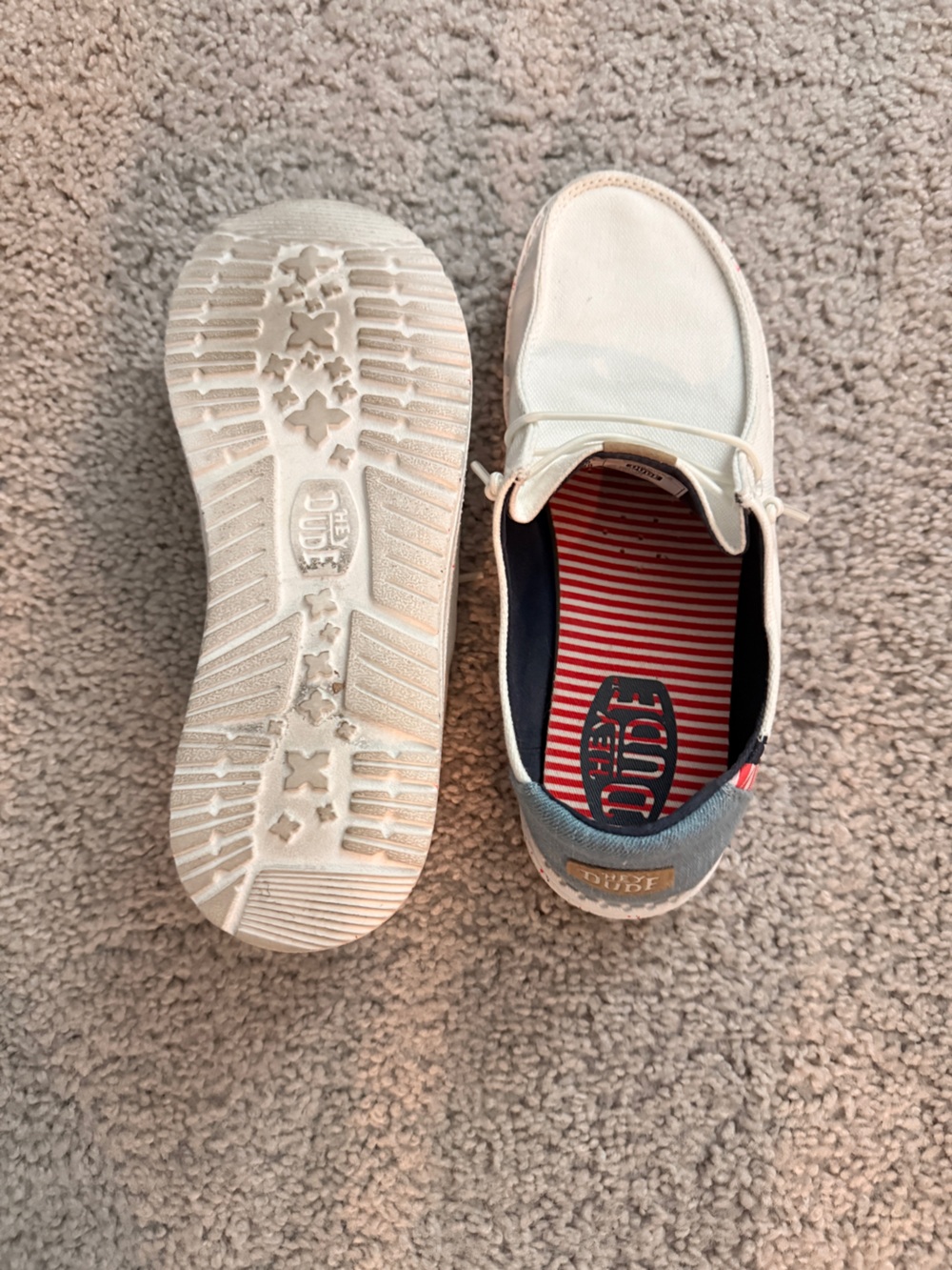 Hey Dude Women’s Ivory Canvas Slip-On Sneakers - Picture 2 of 6